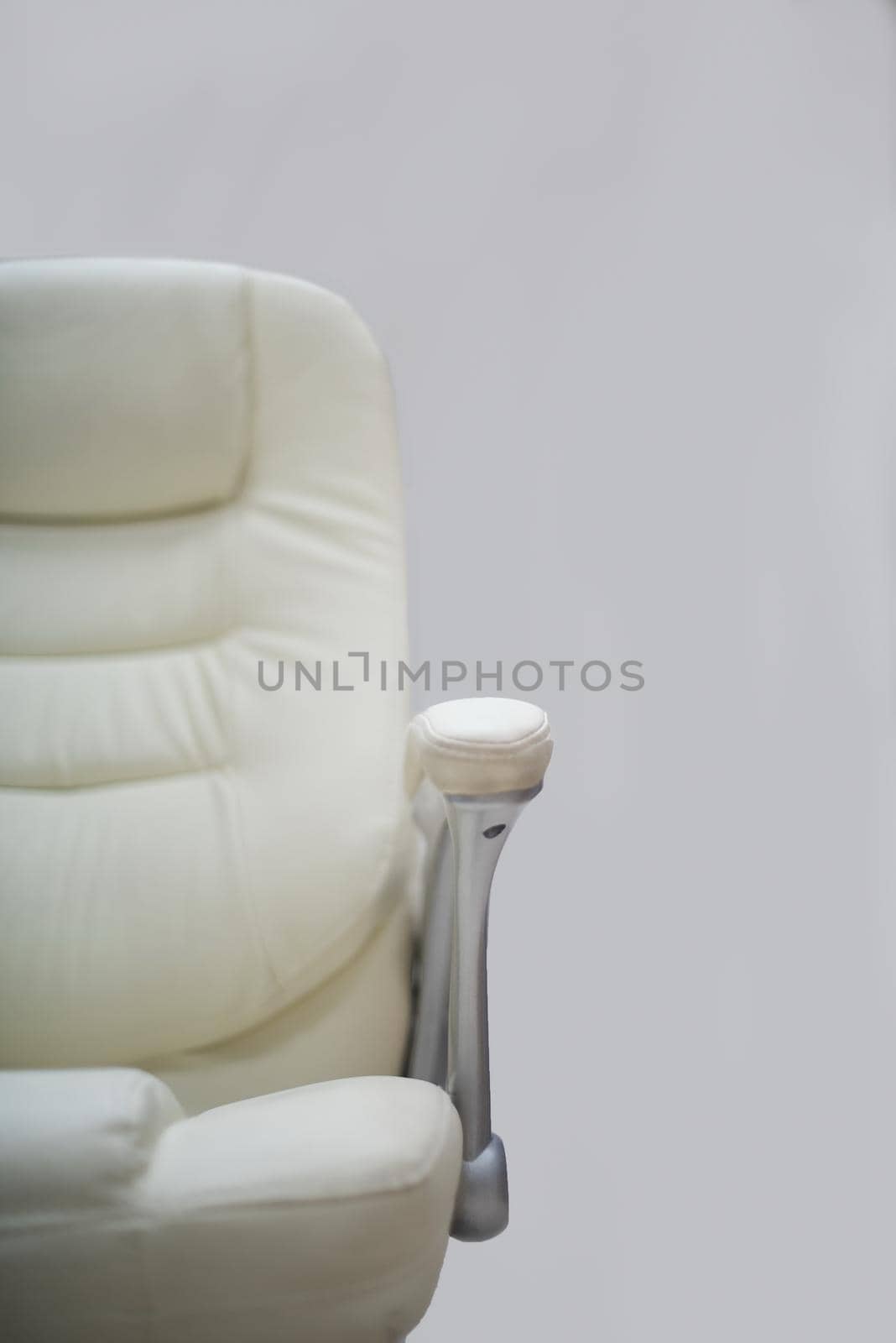 modern white office chair furiniture in empty startup business space