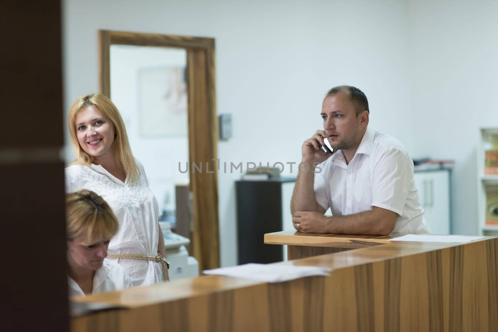 young designers in the creative office at the wooden furniture manufacture