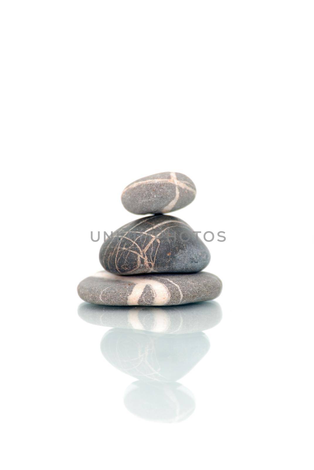 .zen stones with reflection isolated by dotshock