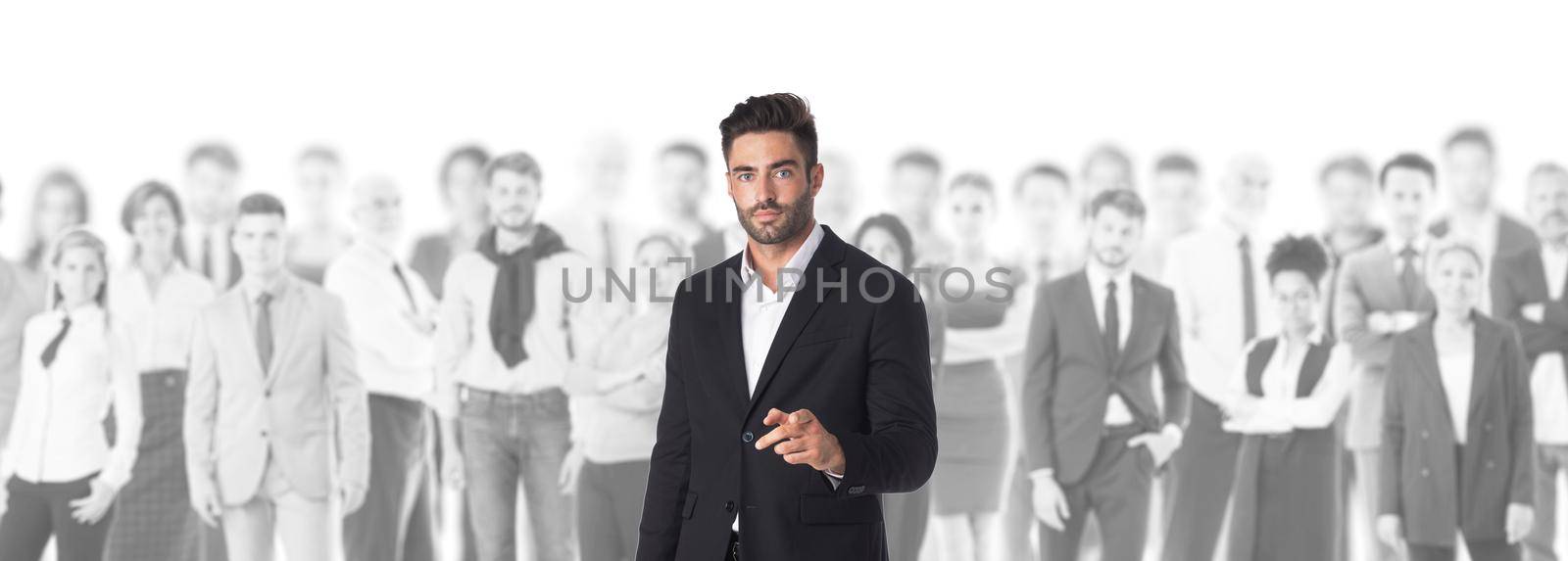 Business man pointing at you by ALotOfPeople