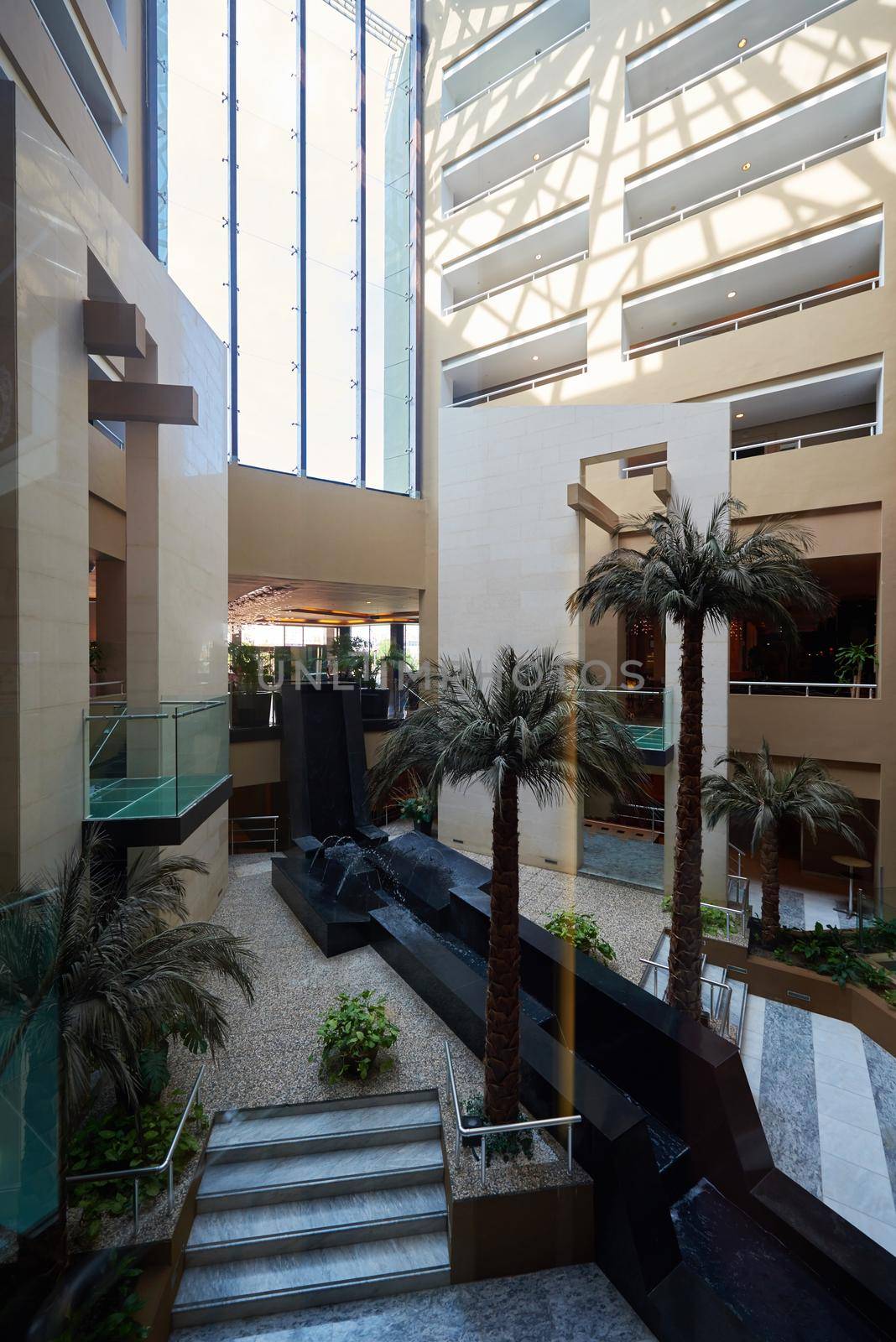 luxury business hotel lobby interior with modern design