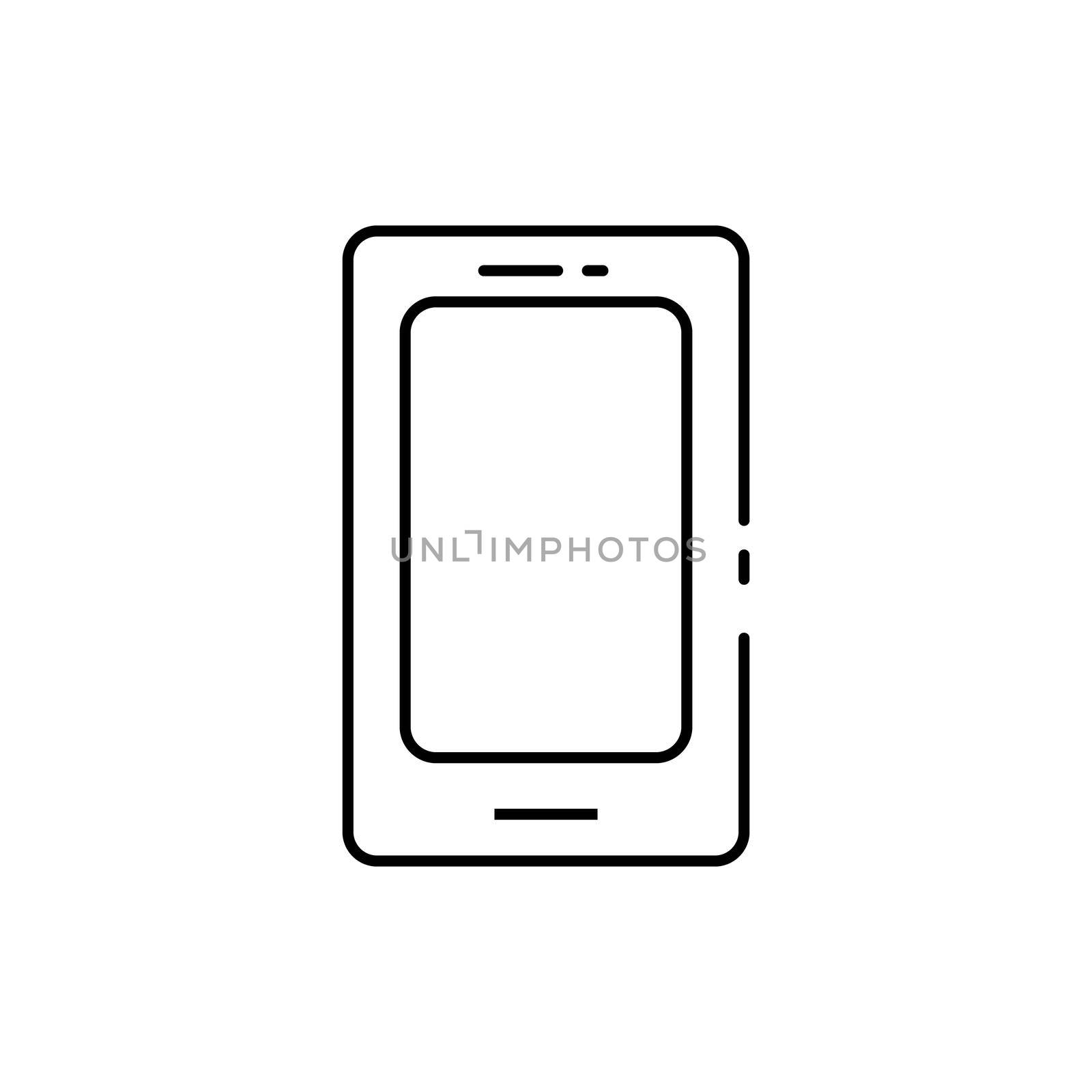 phone, smartphone, communication line icon. elements of airport, travel illustration icons. signs, symbols can be used for web, logo, mobile app, UI, UX on white background