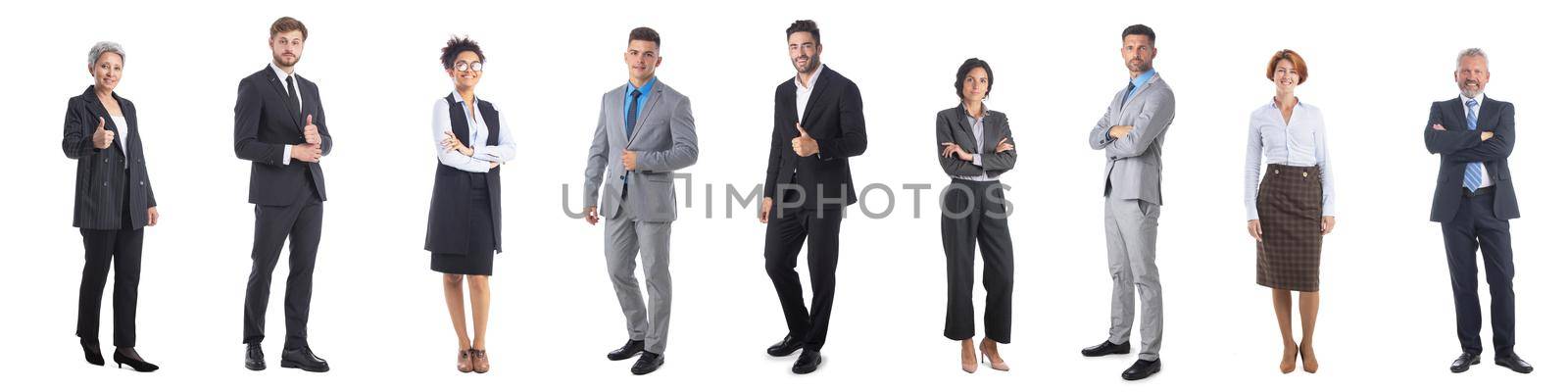 Business people group on white by ALotOfPeople