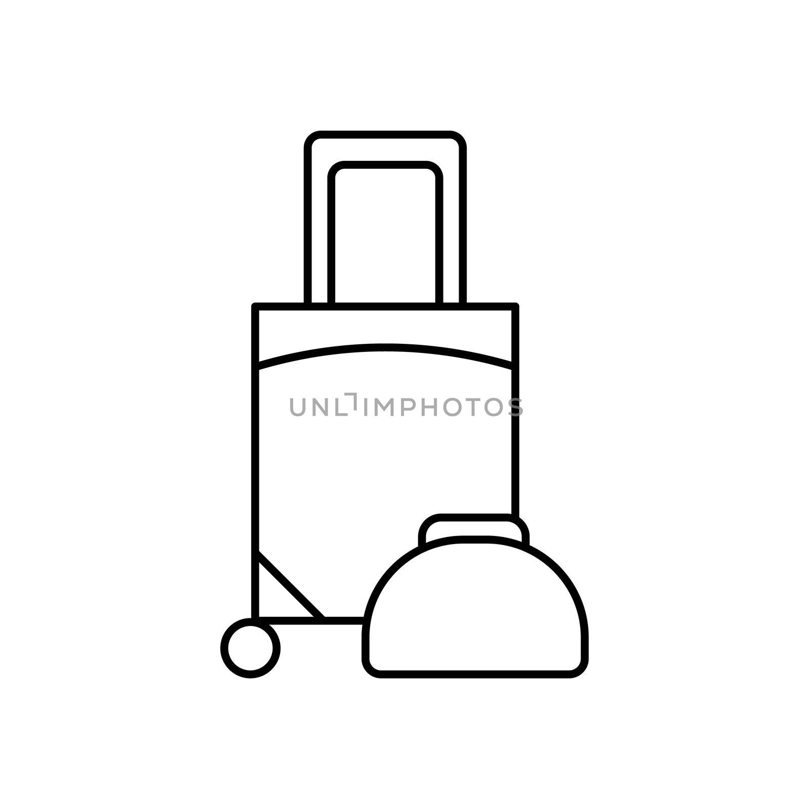 luggage, suitcase, travel line icon. elements of airport, travel illustration icons. signs, symbols can be used for web, logo, mobile app, UI, UX by fidaneagle