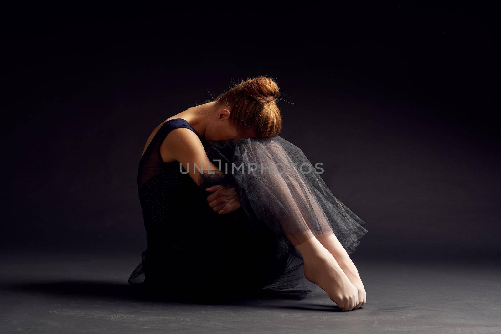 pretty woman dance performed classical style studio lifestyle. High quality photo