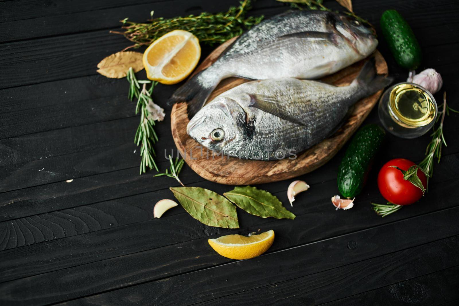 fish ingredients for cooking restaurants sea food by Vichizh