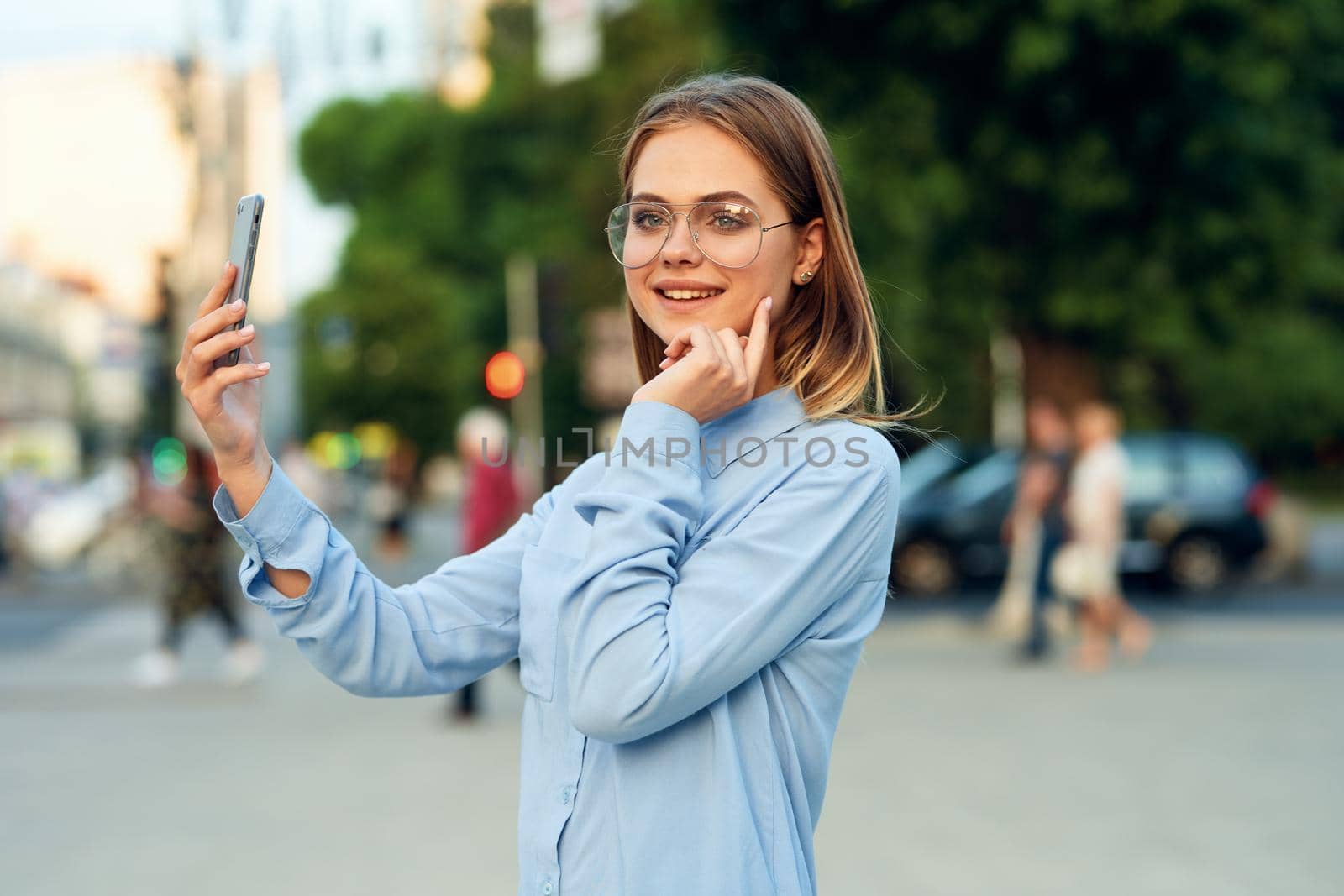 woman outdoors in park city walk leisure by Vichizh