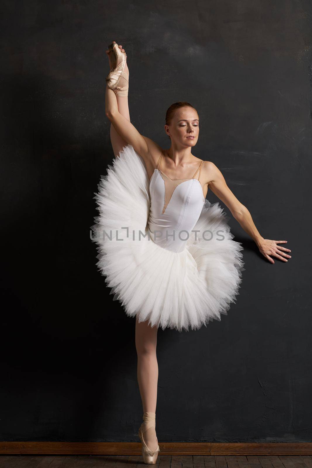 ballerina dance classic performance the dark background. High quality photo