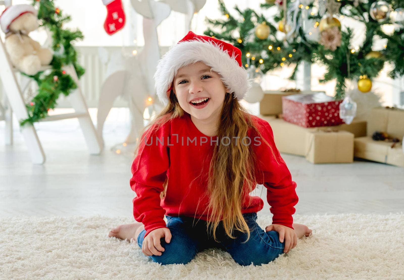 Child girl in Christmas time by tan4ikk1