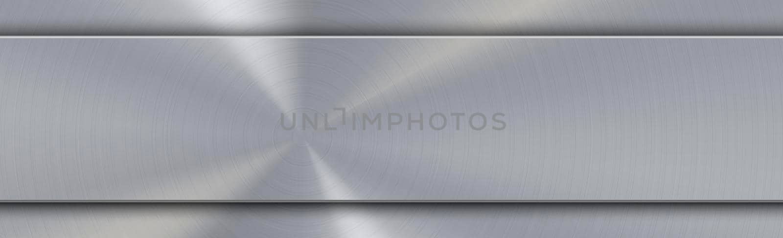 Texture panorama of silver metal with reflection by BEMPhoto