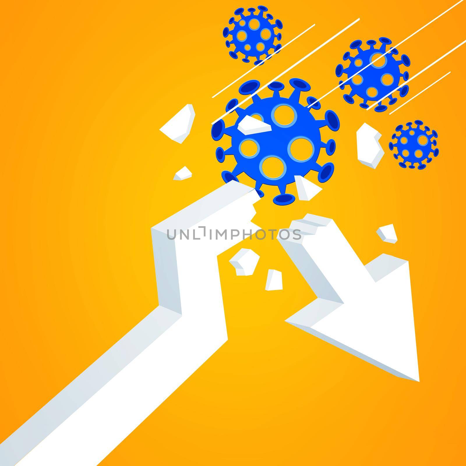 World economy and corona virus concept. The impact of coronavirus on the stock exchange.