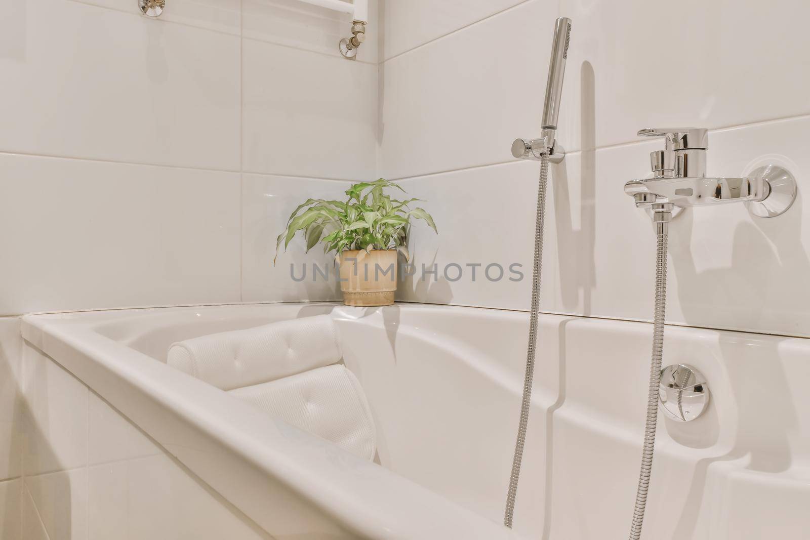 Luxurious bathroom with a large, cozy and comfortable bathtub