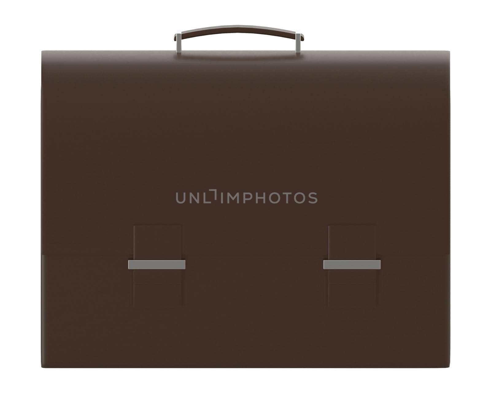 briefcase in white isolated background - 3d rendering