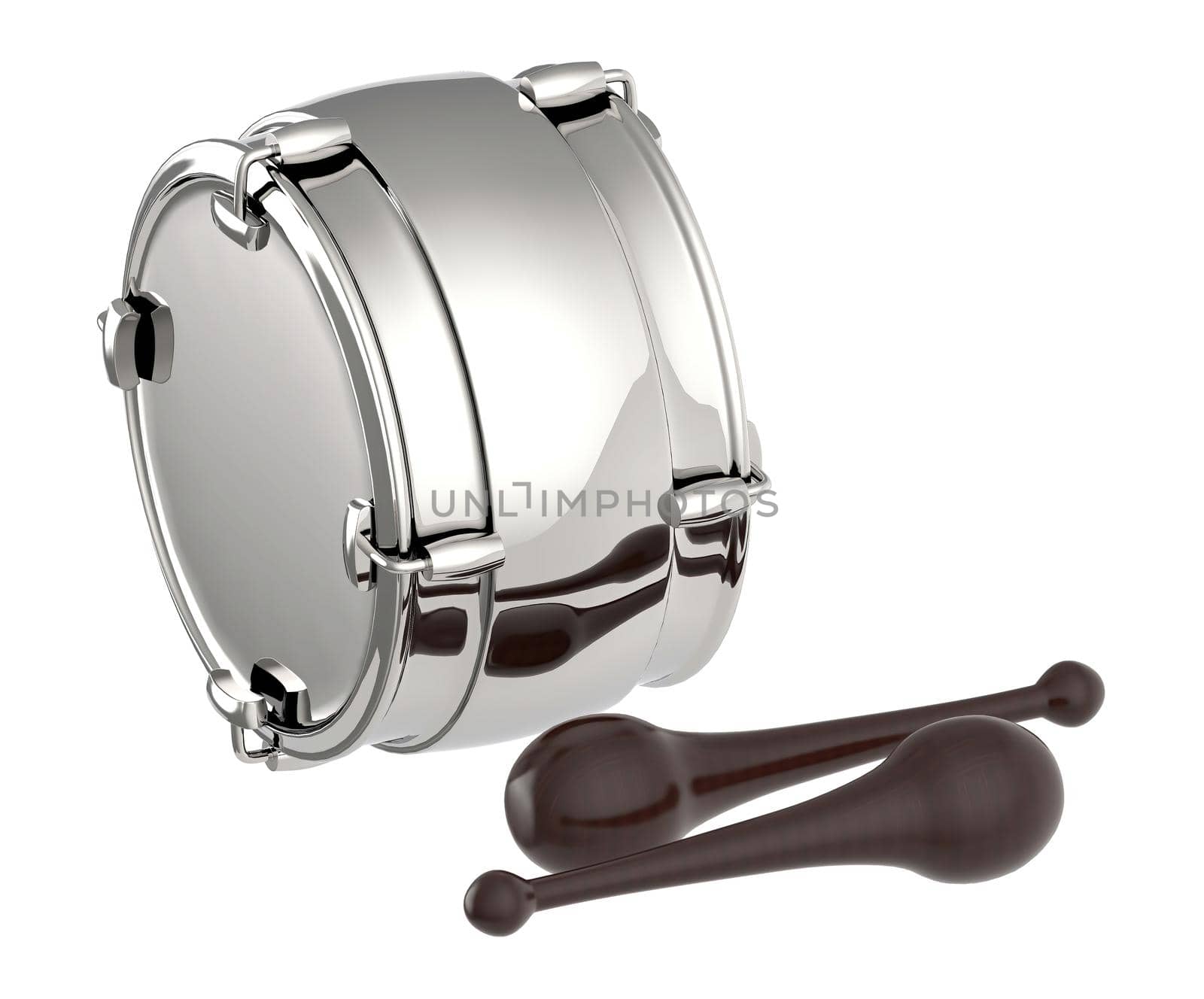 3d drum and beats in white isolated background by qualityrender