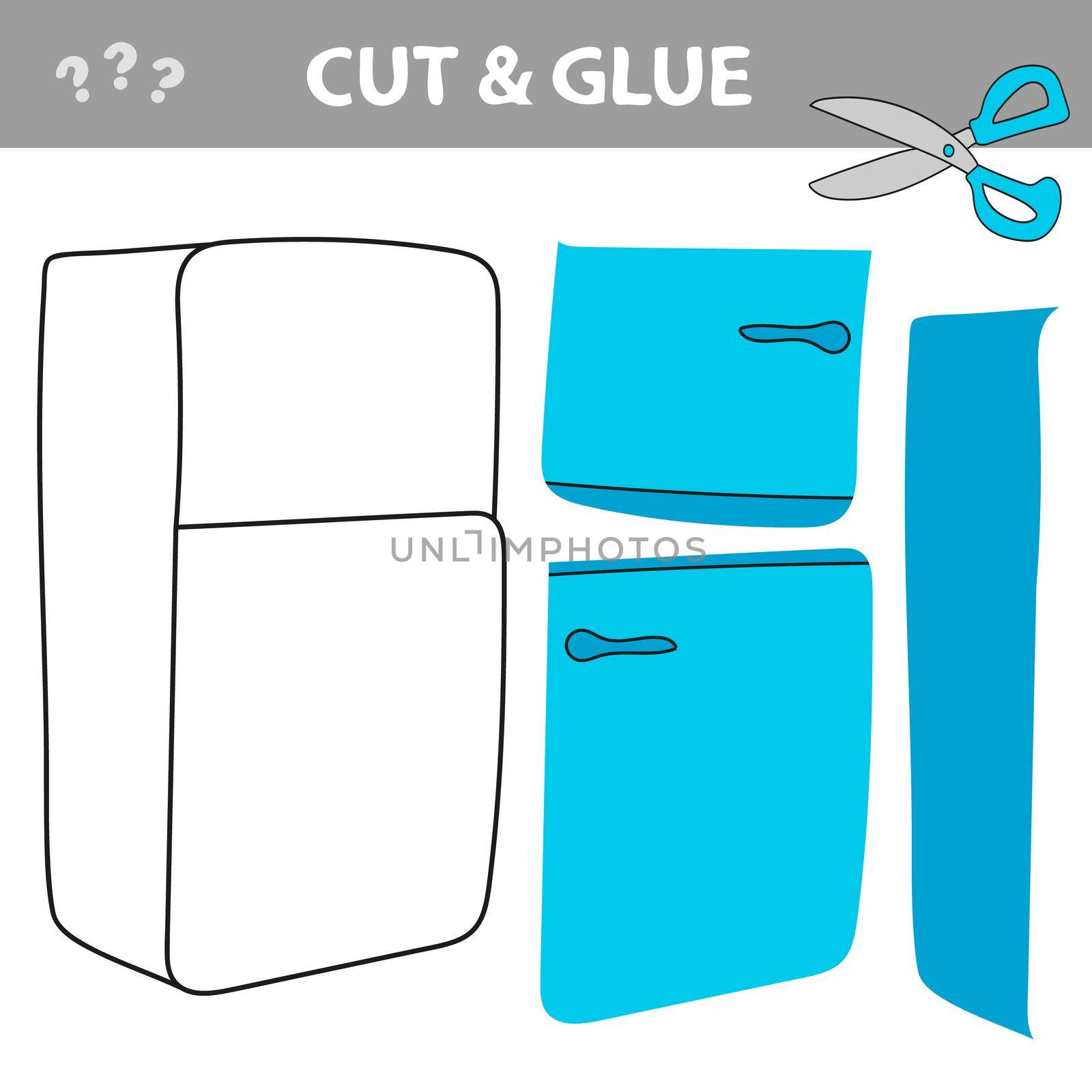 Cut and glue - Simple game for kids. Refrigerator paper game for kids by natali_brill