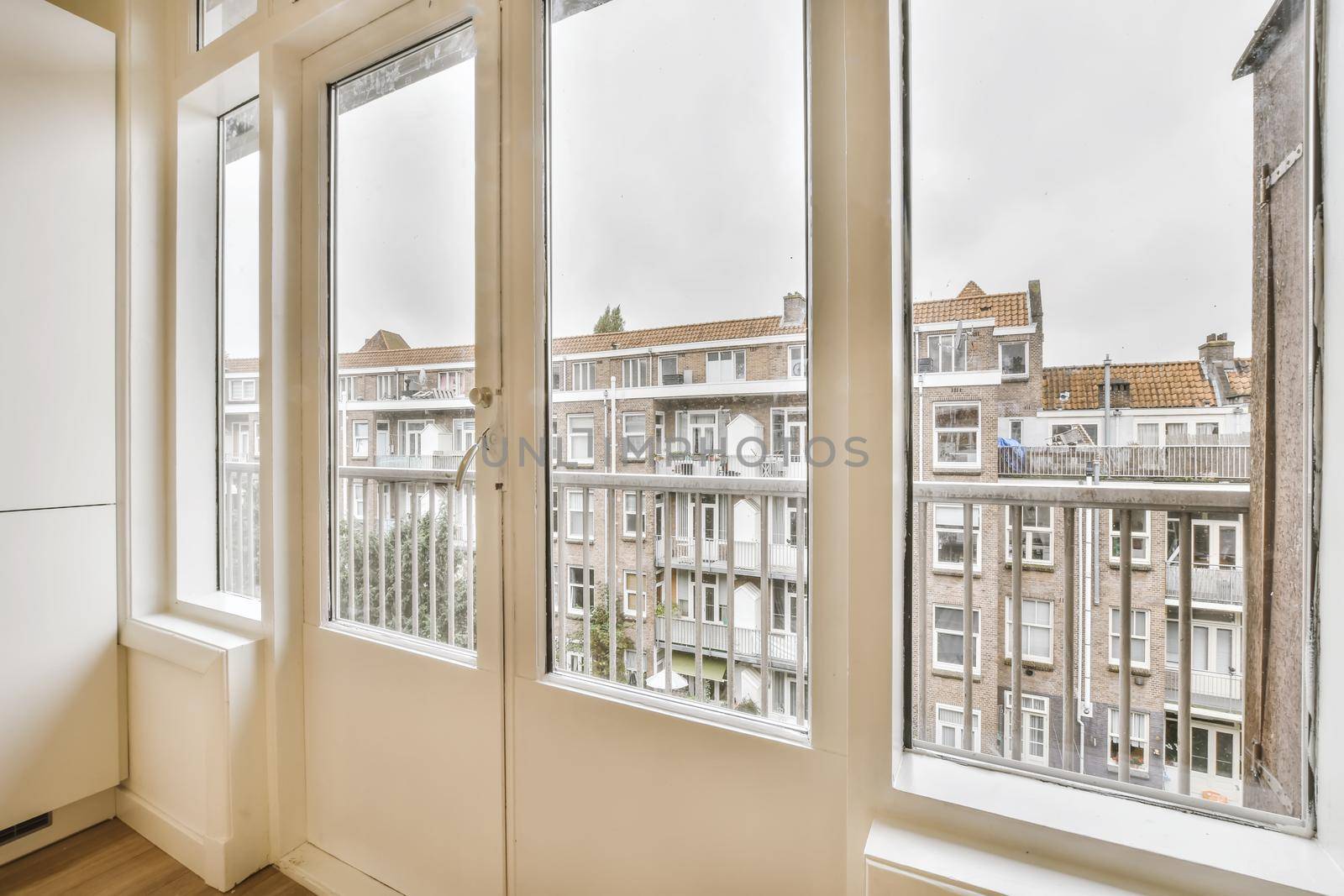 Delightful view from the window to a clean street