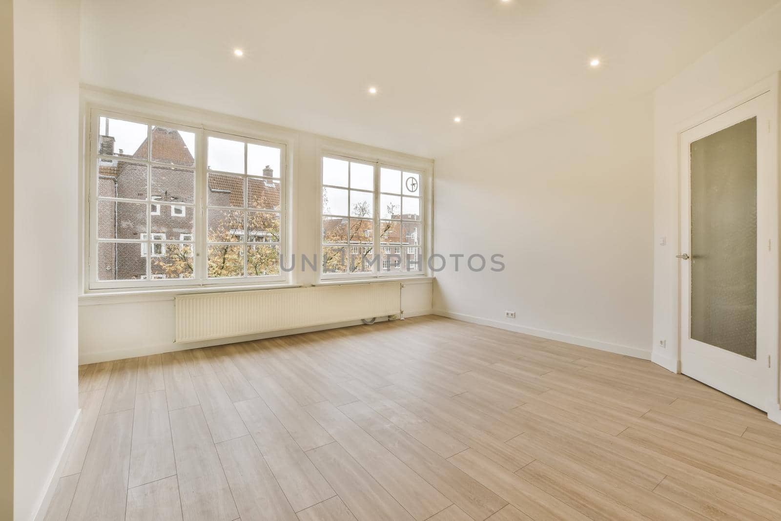 Spacious bright and pretty room with large windows