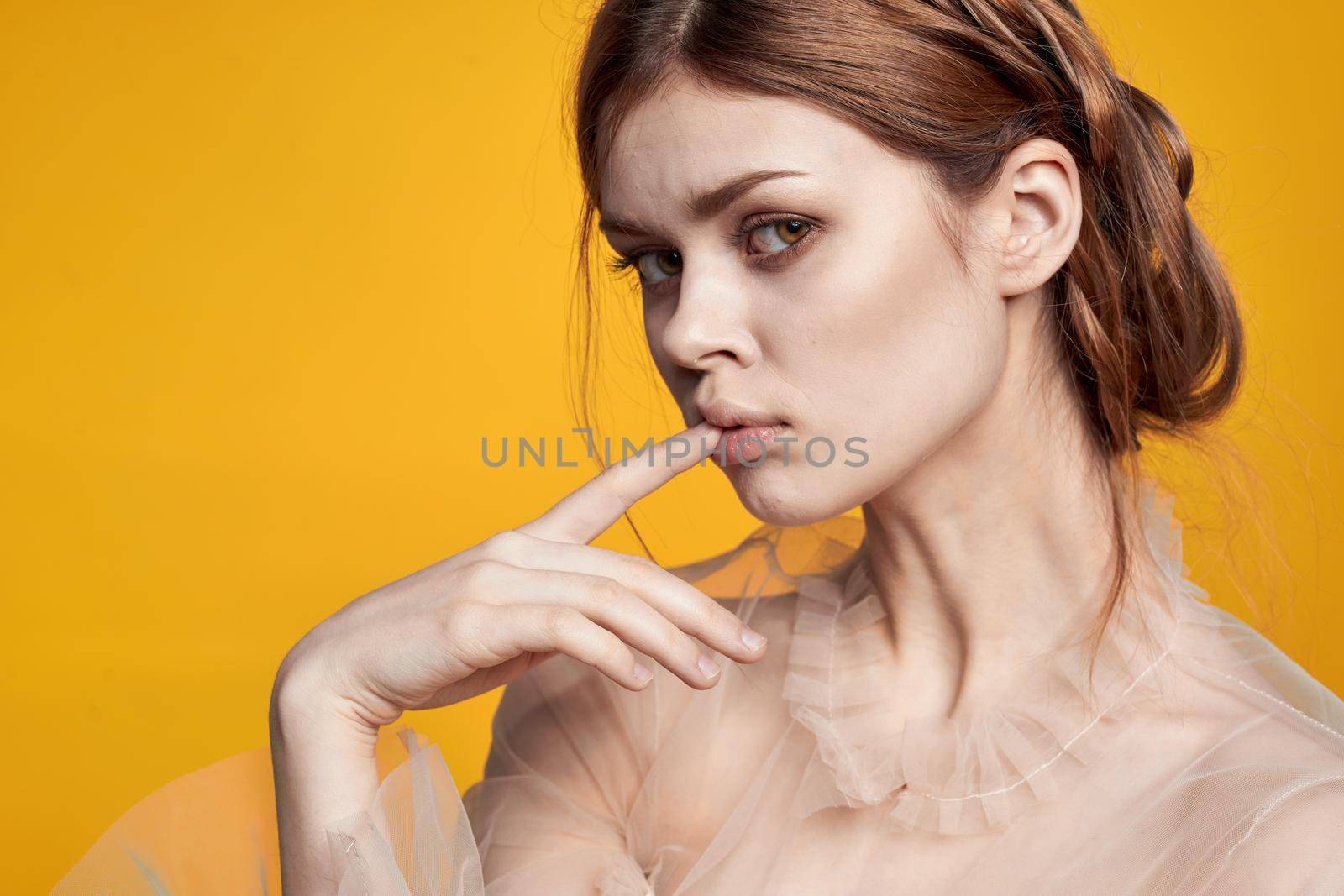 cheerful woman attractive look lifestyle romance isolated background. High quality photo