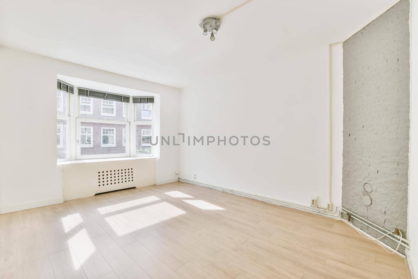 Spacious bright and pretty room with large windows