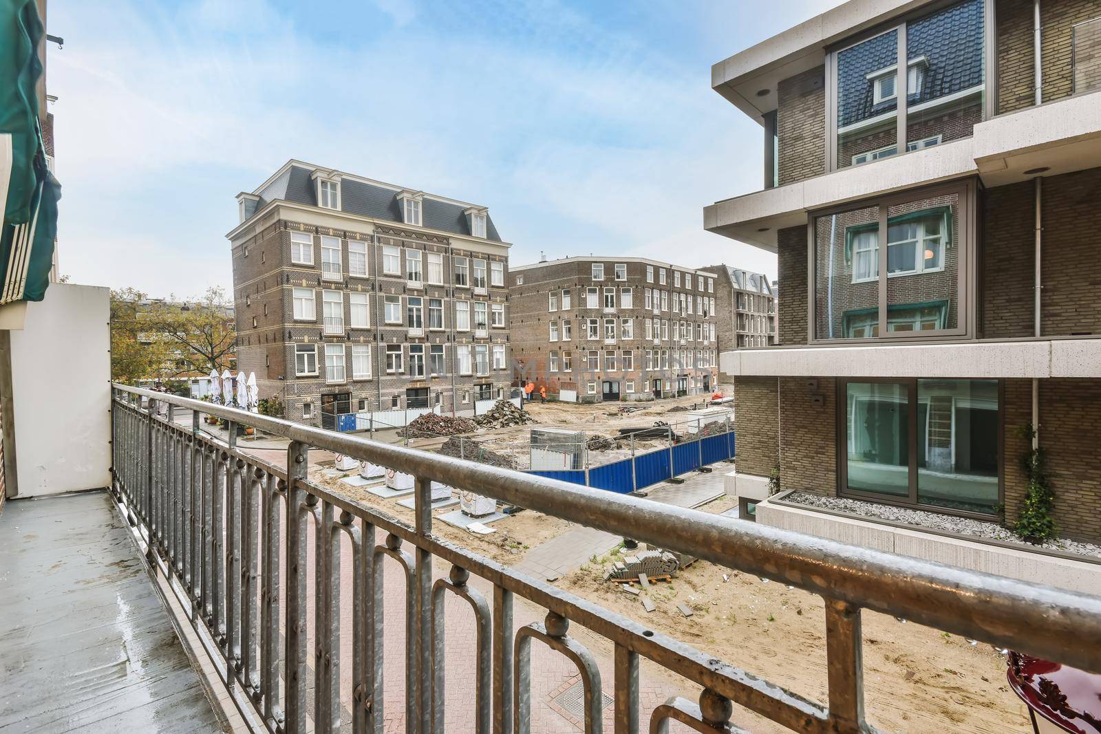 Balcony of a beautiful house in the daytime
