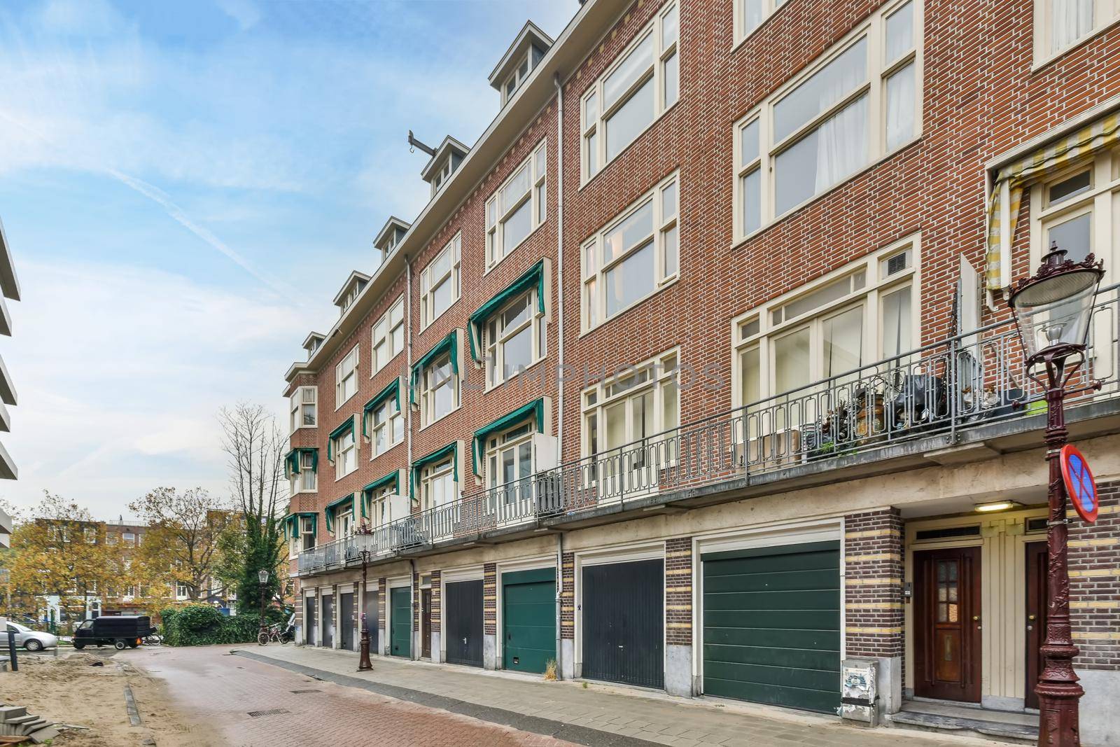 View to facade of a modern residential building