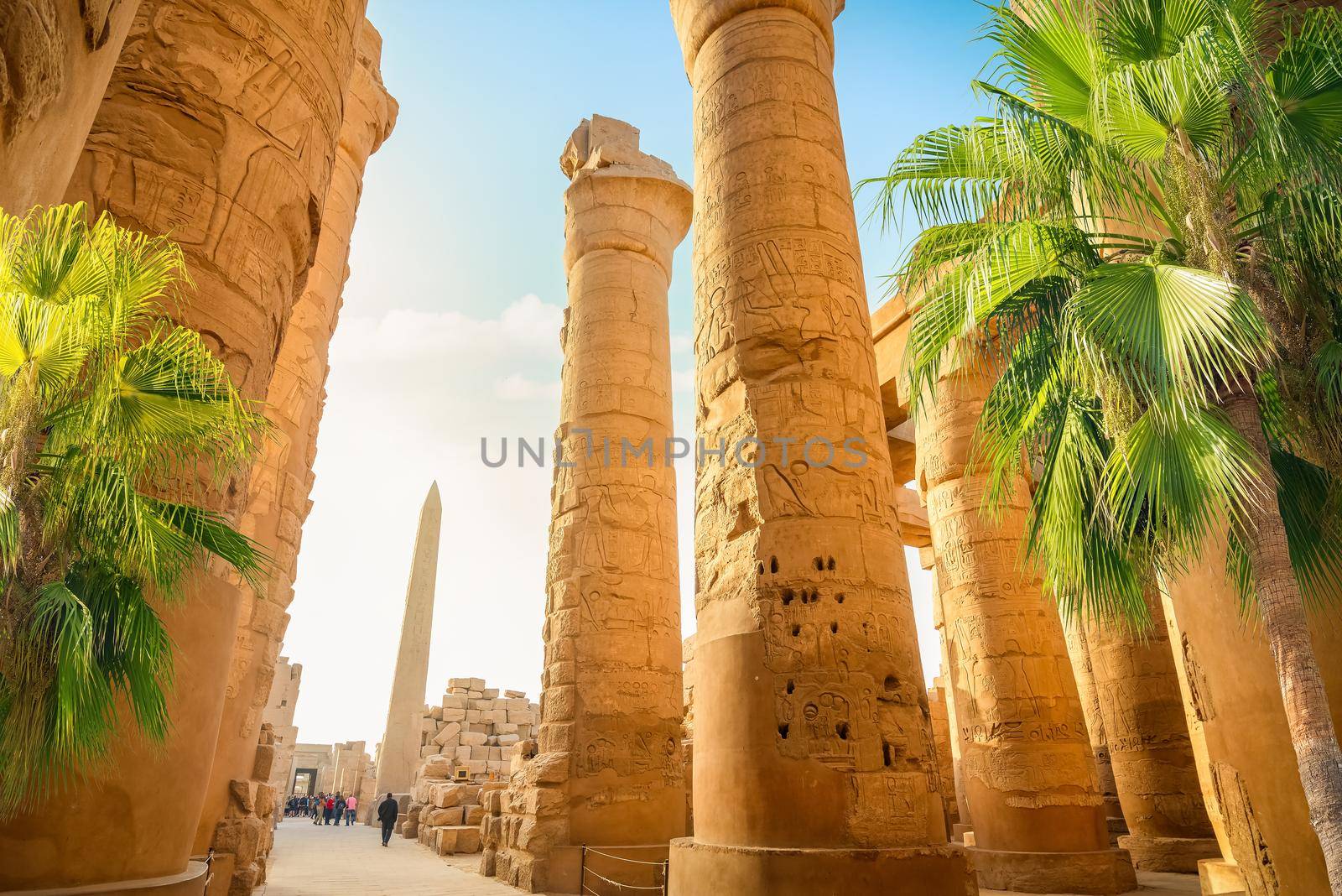 Great columns in Karnak temple by Givaga