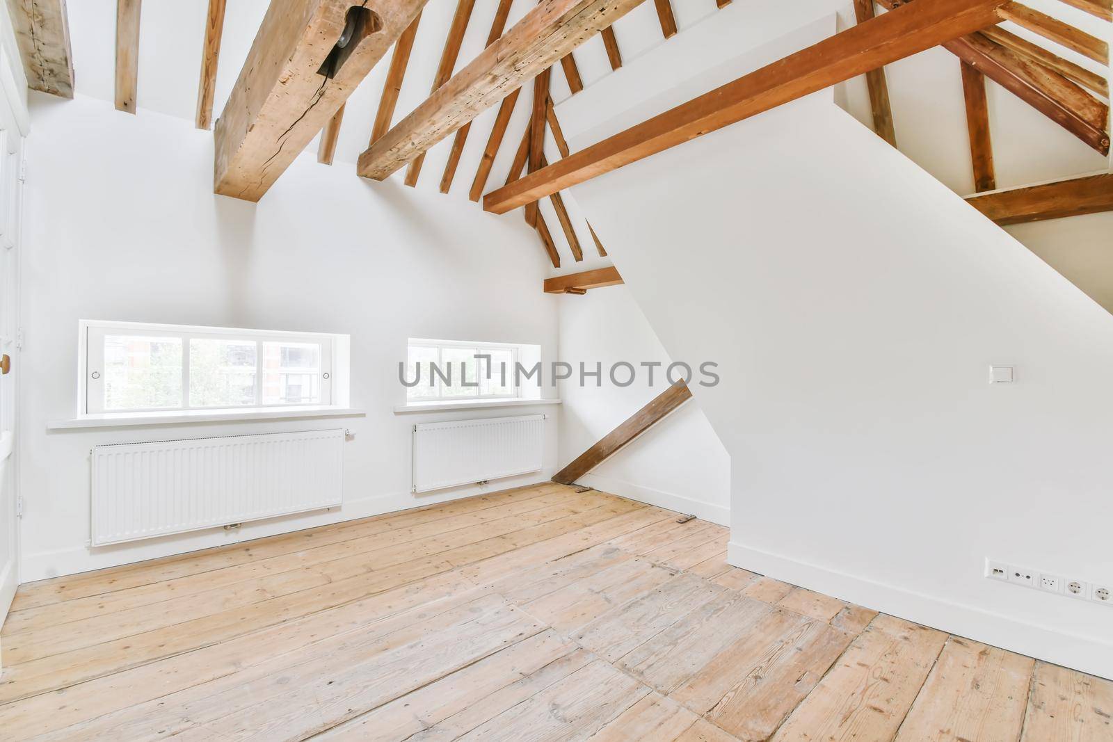 Interior of attractive and pretty room with window