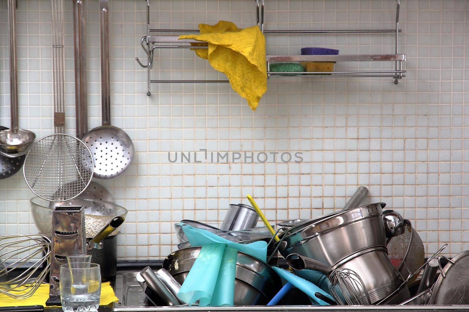 Dirty utensil on the kitchen by dedmorozz
