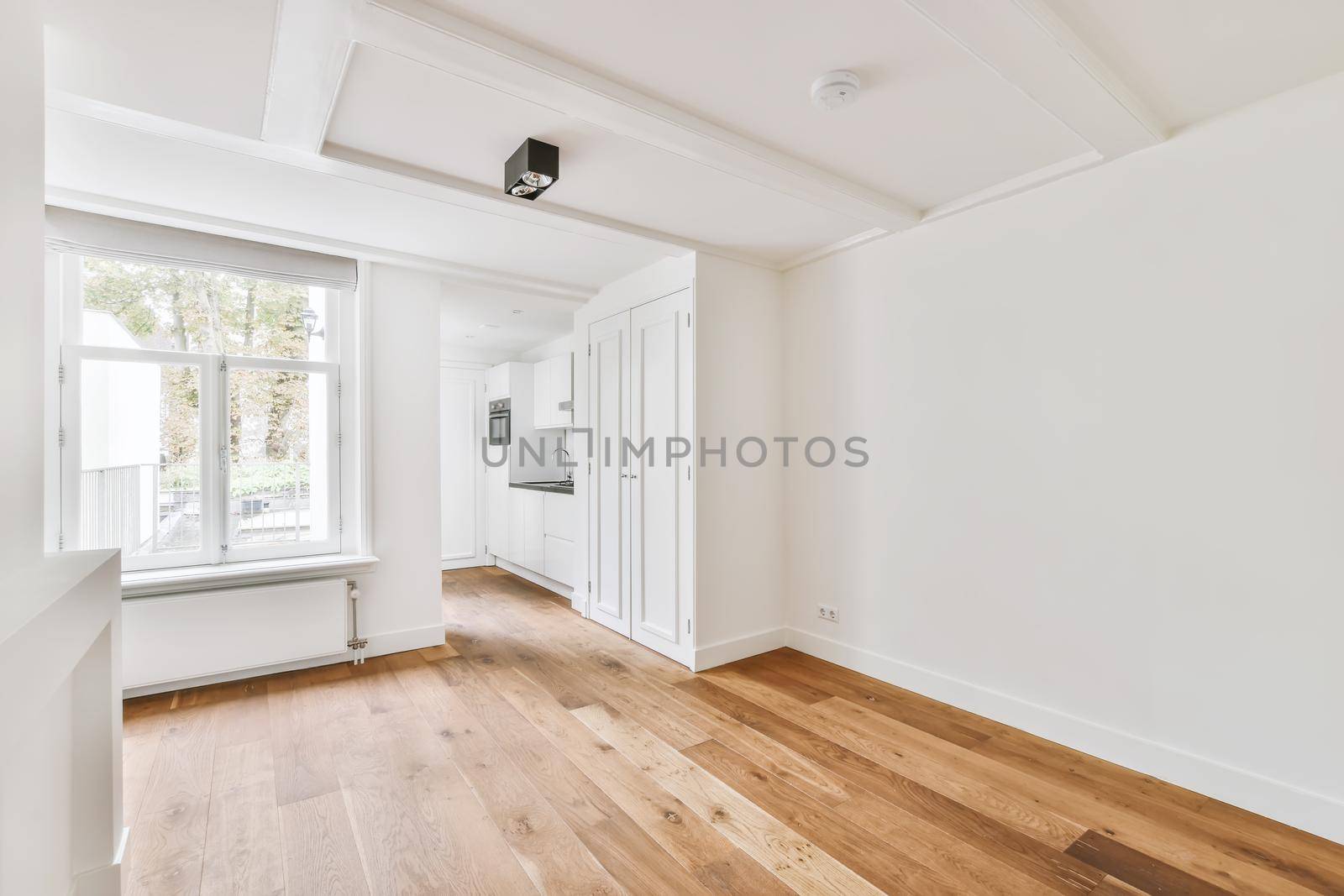 Interior design of lovely bright cozy apartment