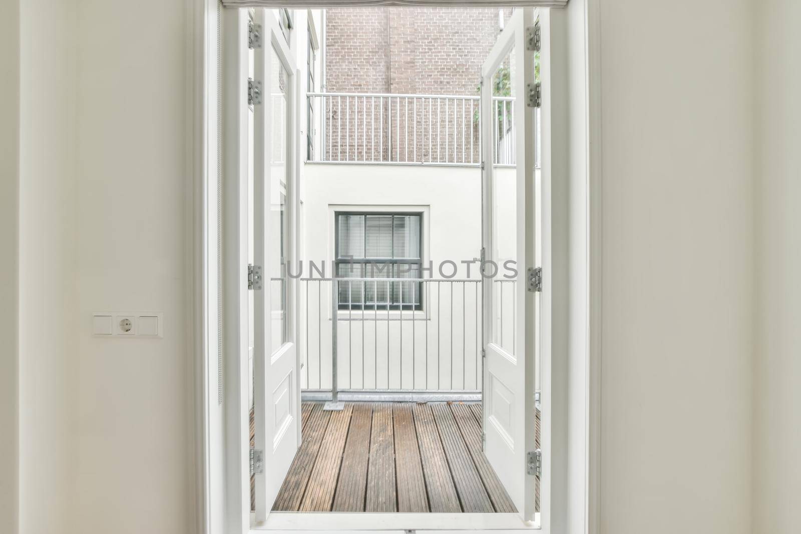 Stylish open doors in elegant luxury apartmeent