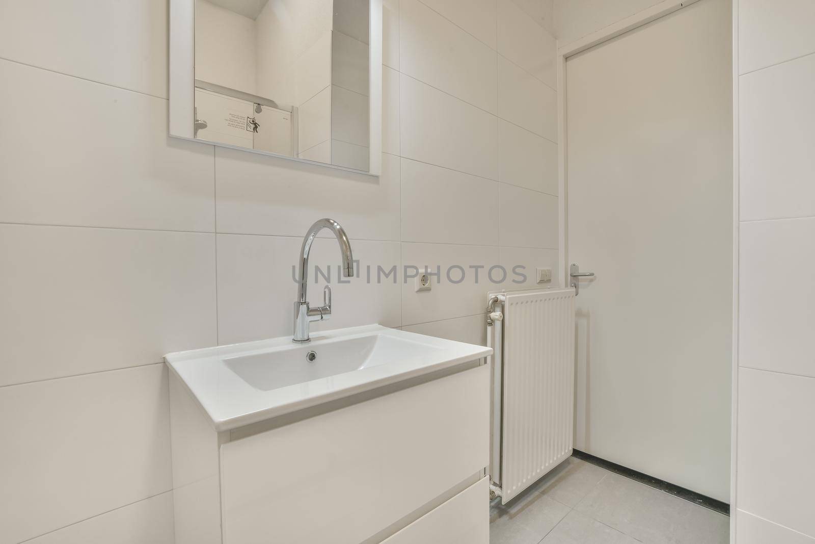 Interior design of modern bathroom at home