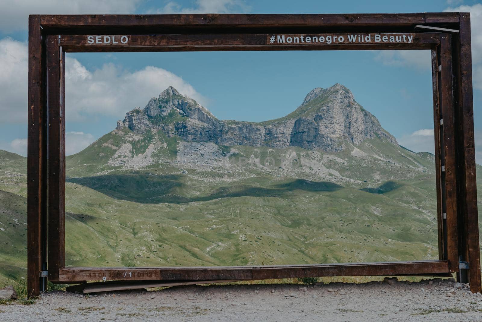 Amazing summer view from Sedlo pass. Picturesque morning scene of Durmitor National Prk, Montenegro, Europe. Beautiful world of Mediterranean countries. Instagram filter toned.