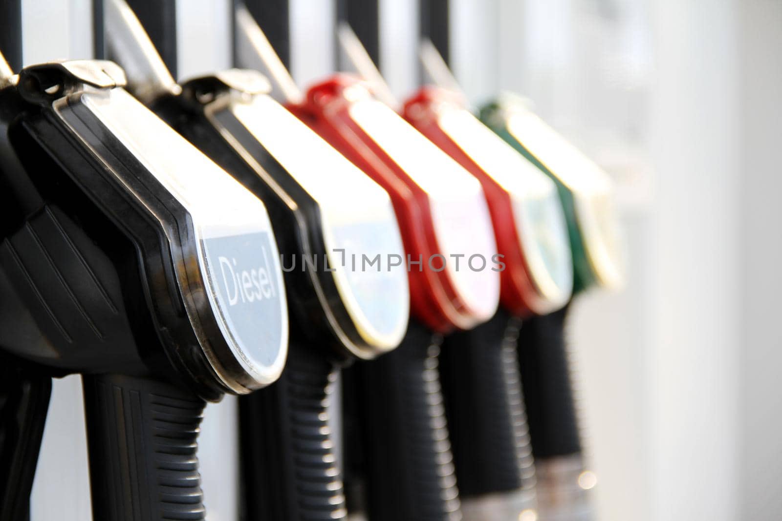 Gas station with different types of fuel - Photo