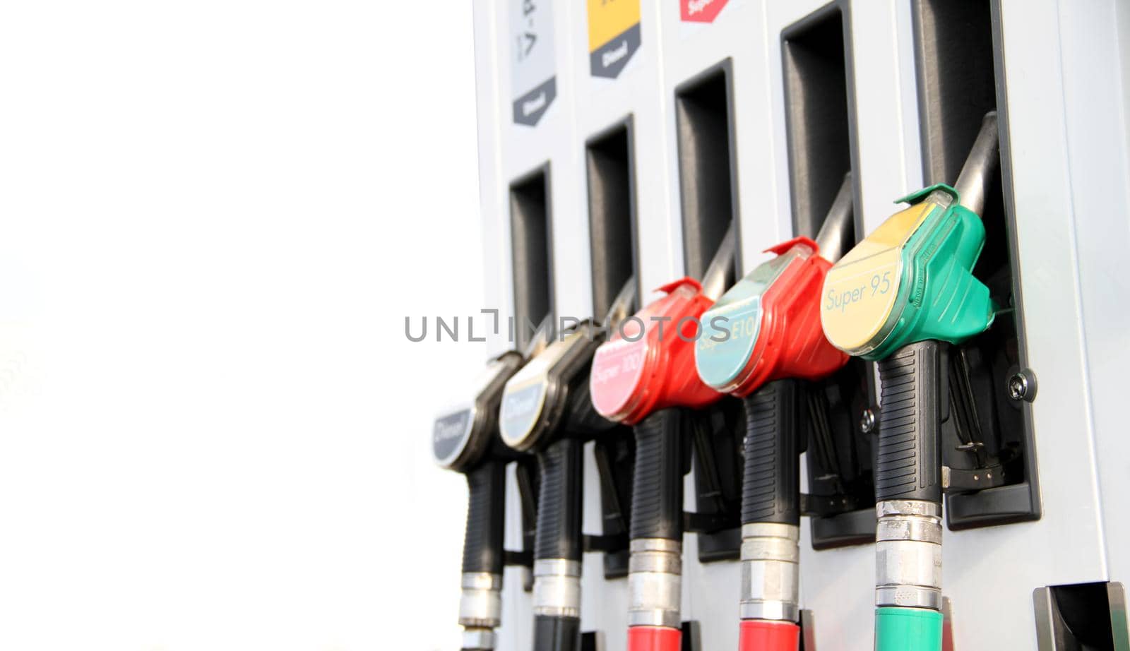 Gas station with different types of fuel - Photo