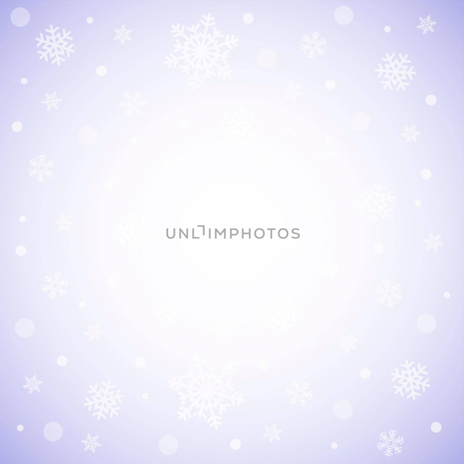 Delicate sky background with falling snowflakes - illustration by BEMPhoto