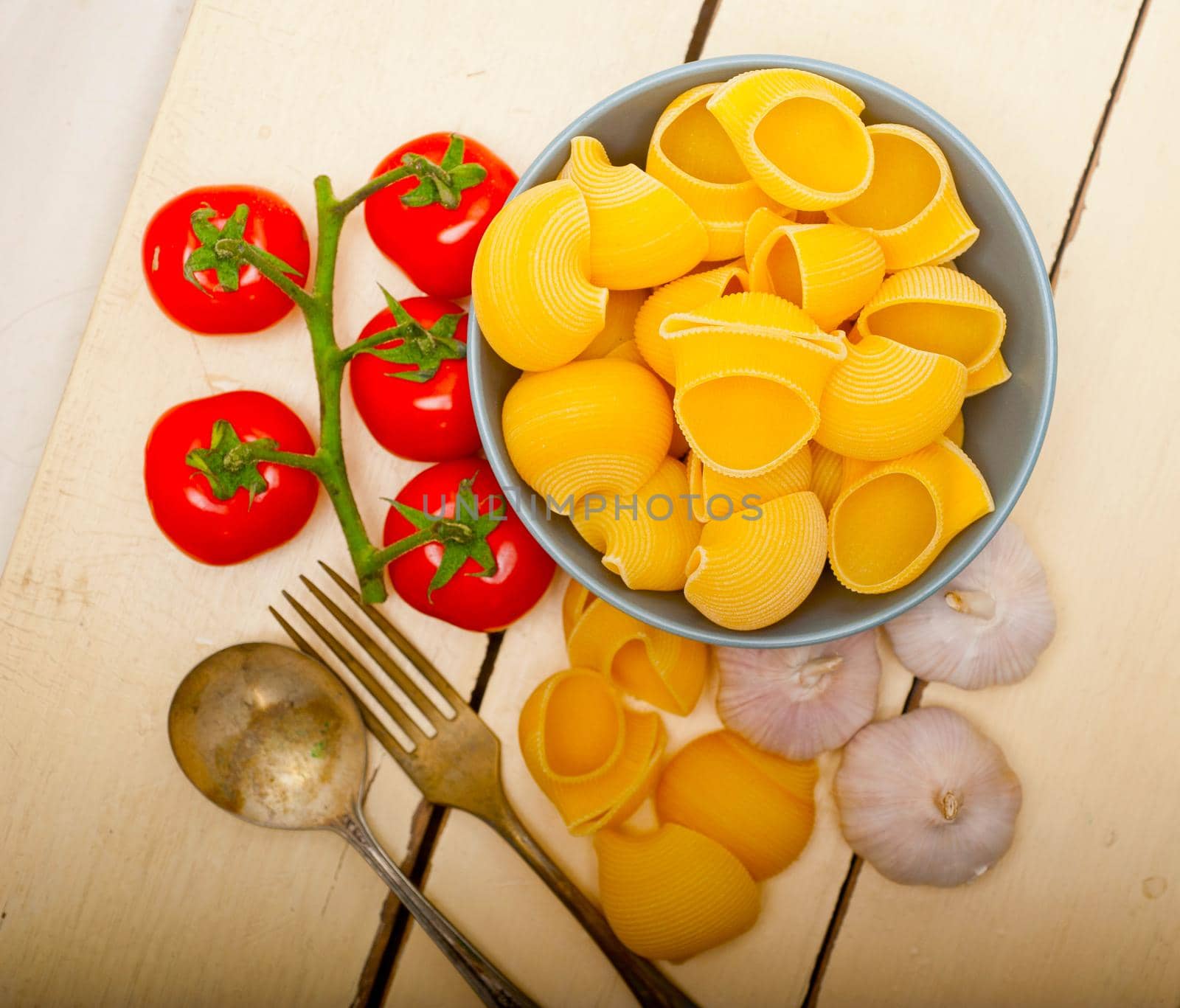 Italian snail lumaconi pasta with tomatoes by keko64
