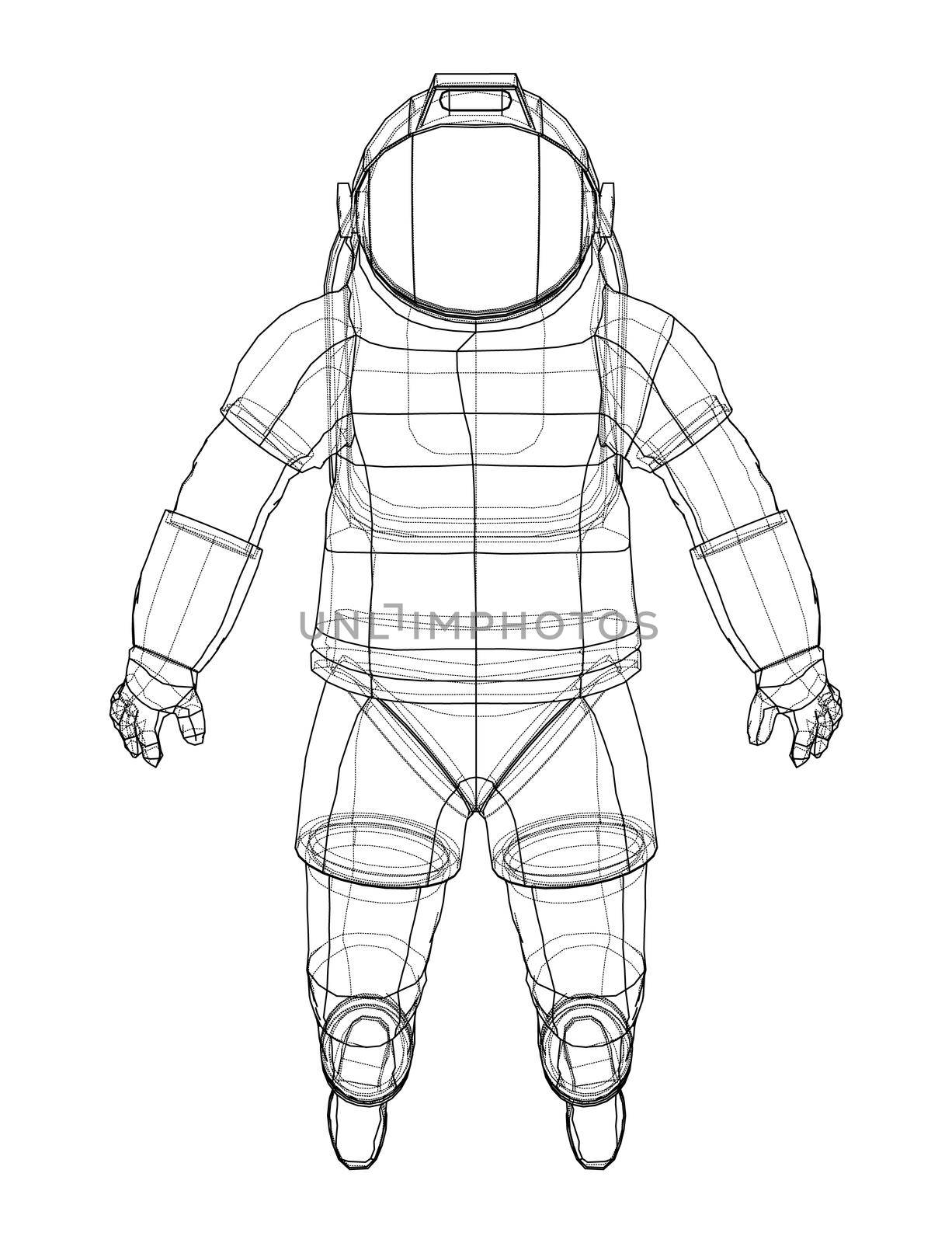 Astronaut concept. 3d illustration by cherezoff
