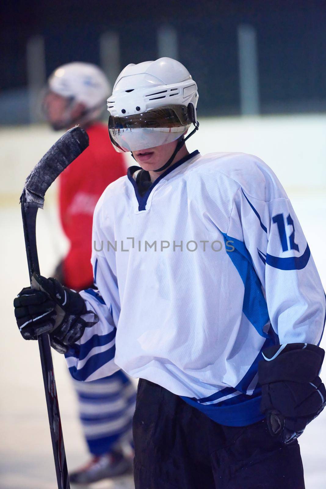 ice hockey player portrait by dotshock
