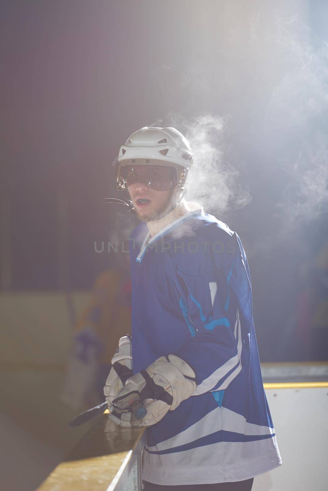 ice hockey players on bench by dotshock