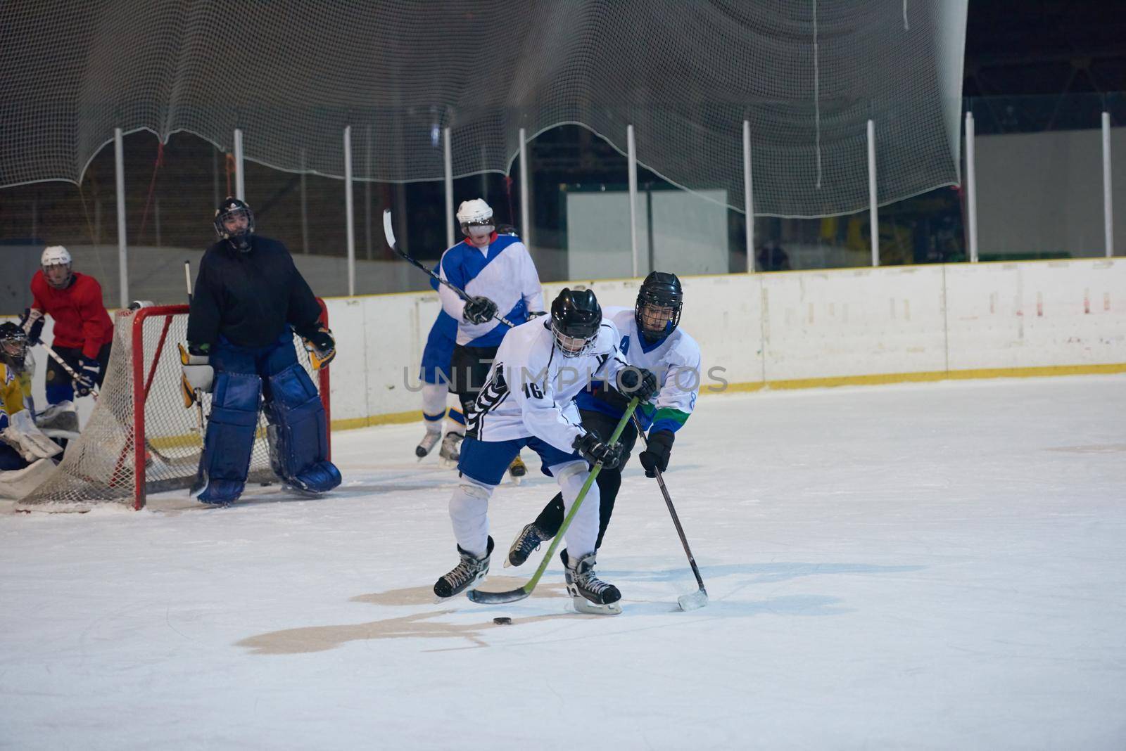 ice hockey sport players in action, business comptetition concpet