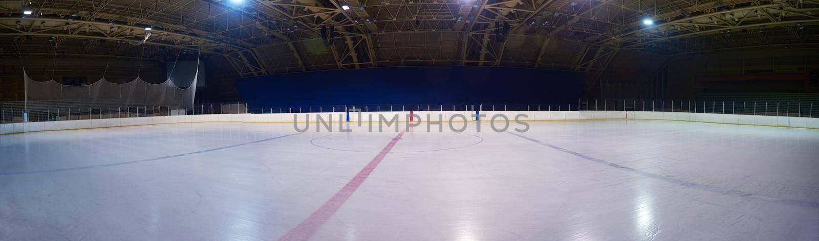 empty ice rink, hockey arena by dotshock