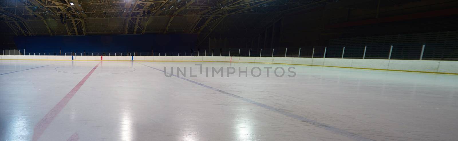 empty ice rink, hockey arena by dotshock