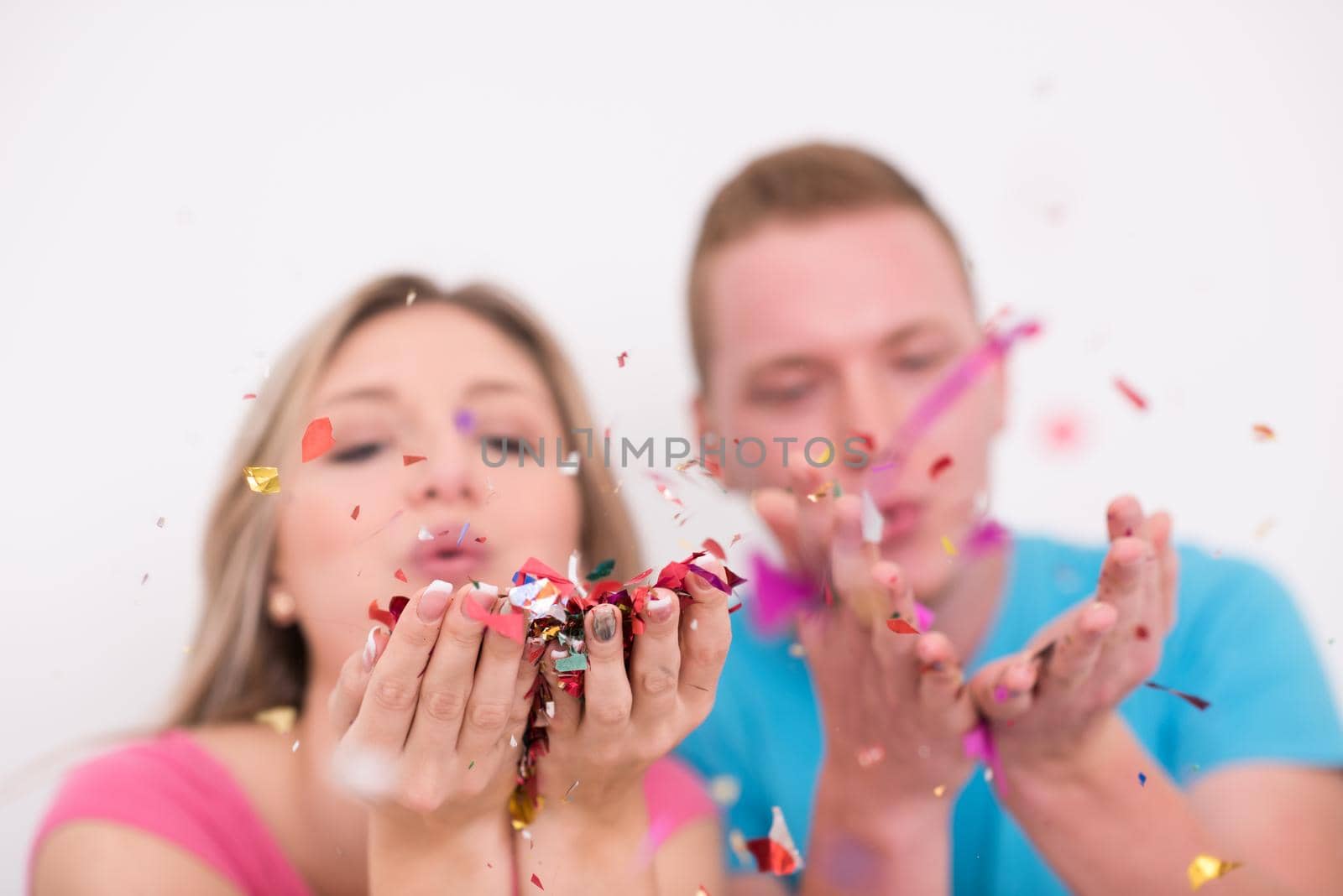 romantic couple celebrating by dotshock
