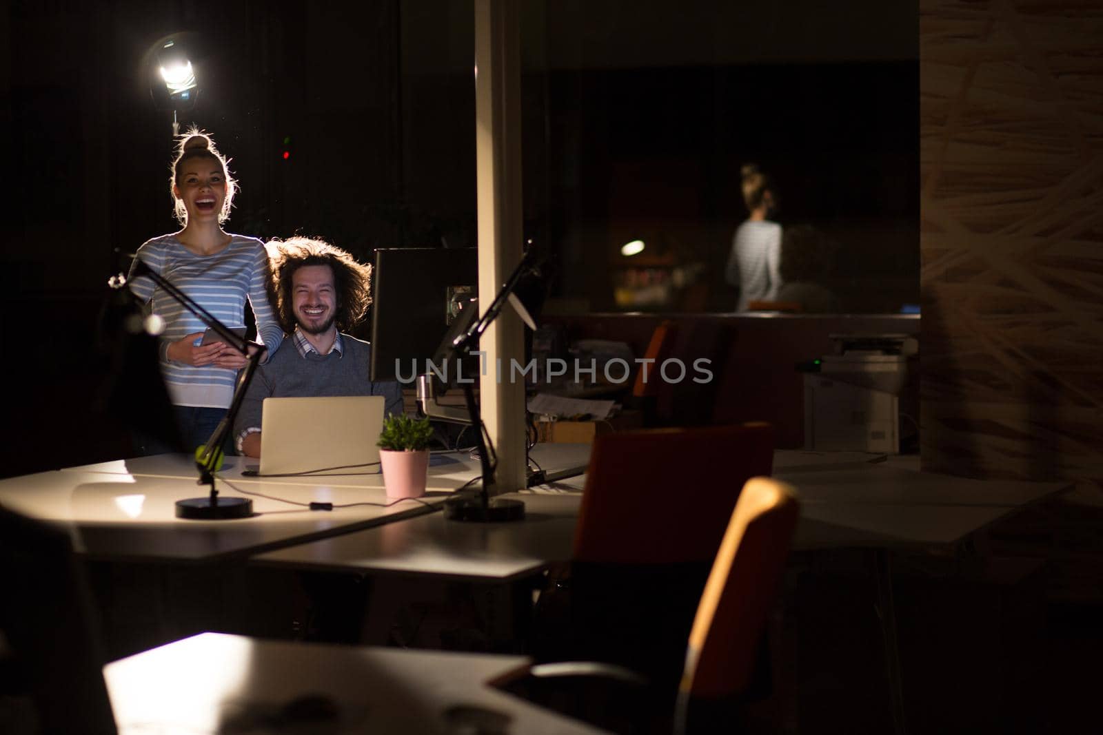 young designers in the night office by dotshock