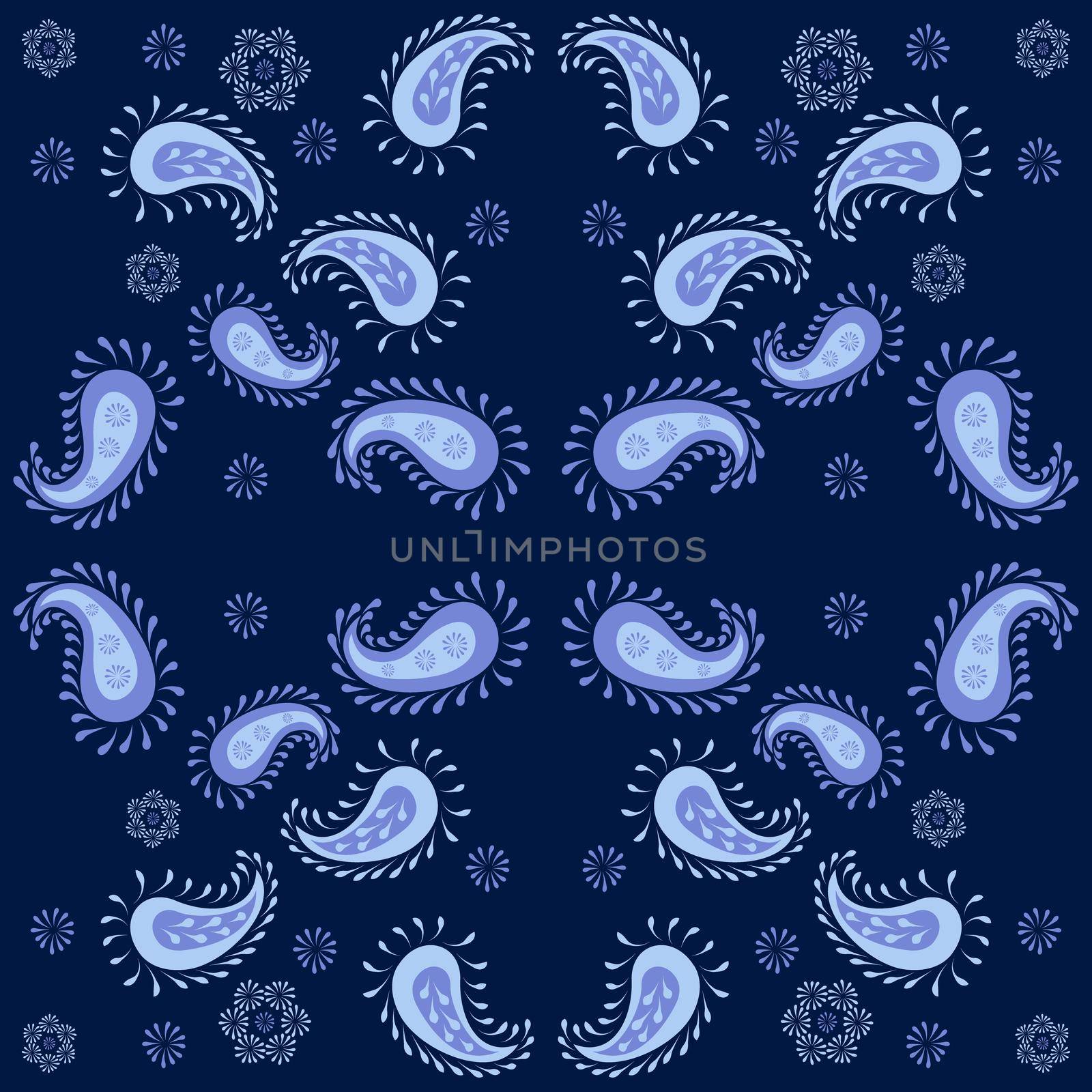 Floral pattern paisley style Paisley print. Doodle background by eskimos