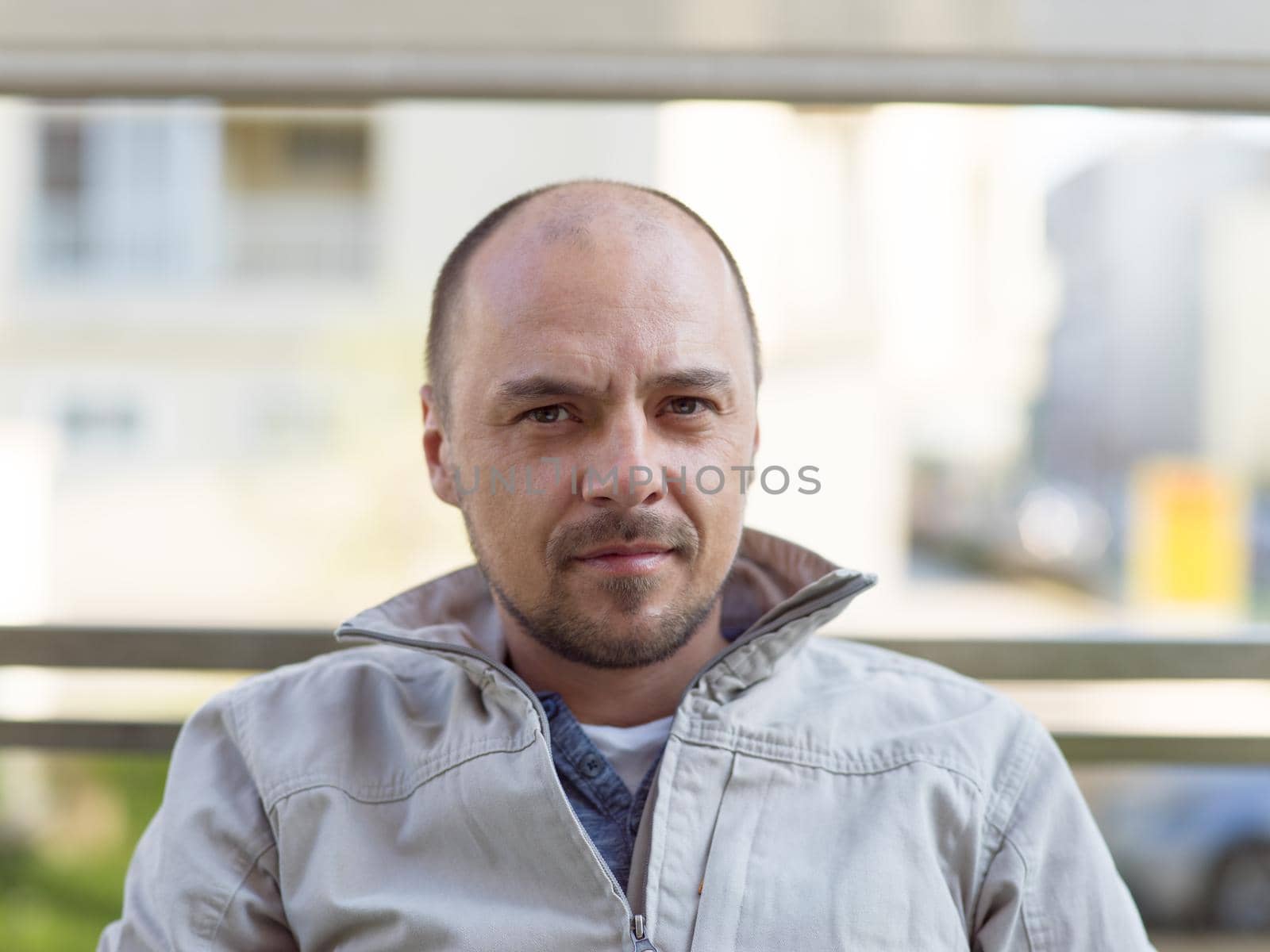 Portrait Of a young Successful Businessman Entrepreneur At  startup Office