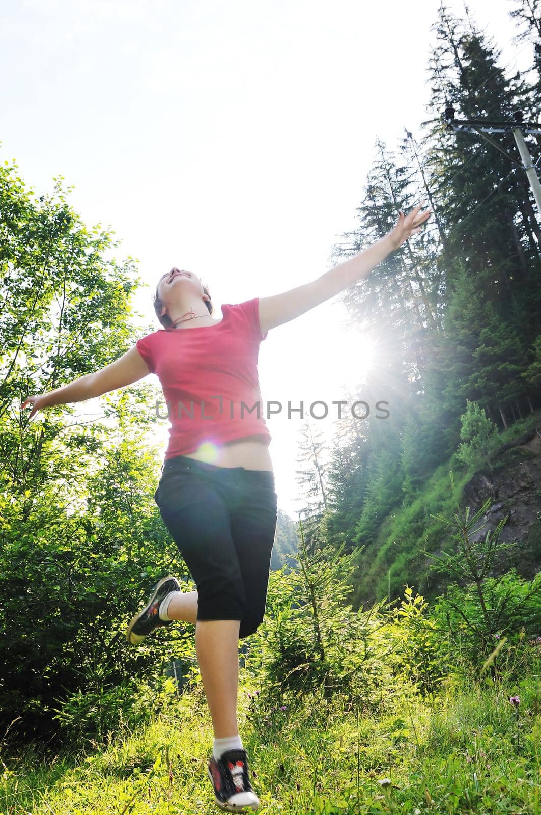 girl jump outdoor by dotshock