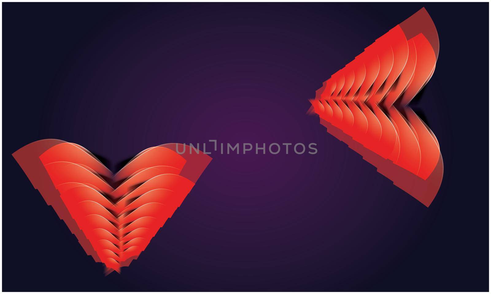 red leaves on abstract background