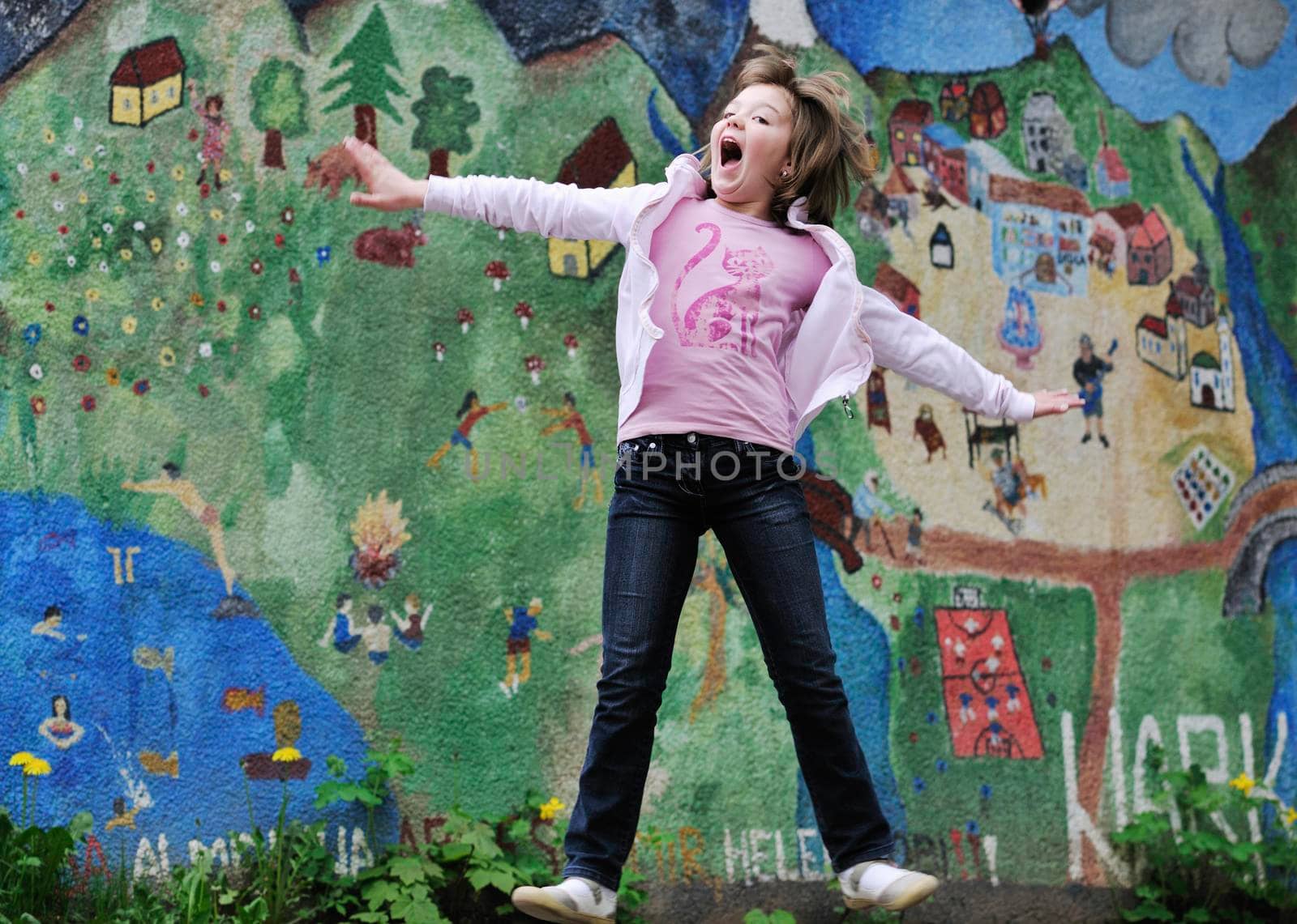 happy girl outdoor by dotshock