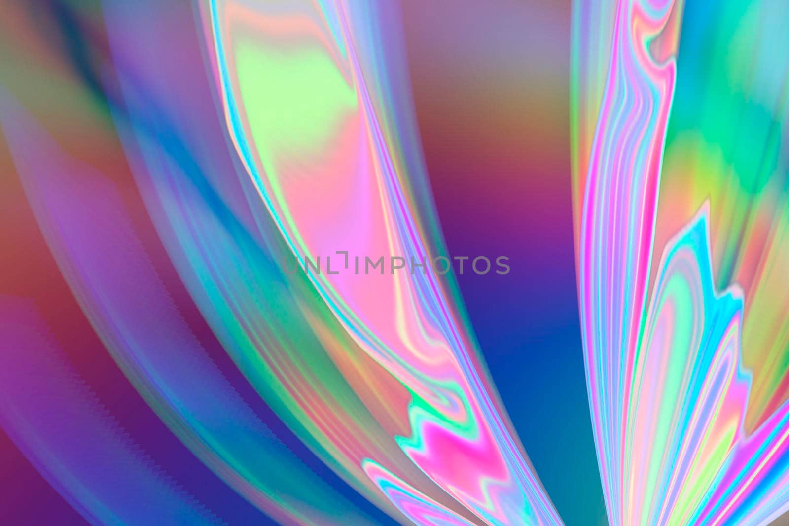 Abstract multicolored background with shapes and rainbow highlights.